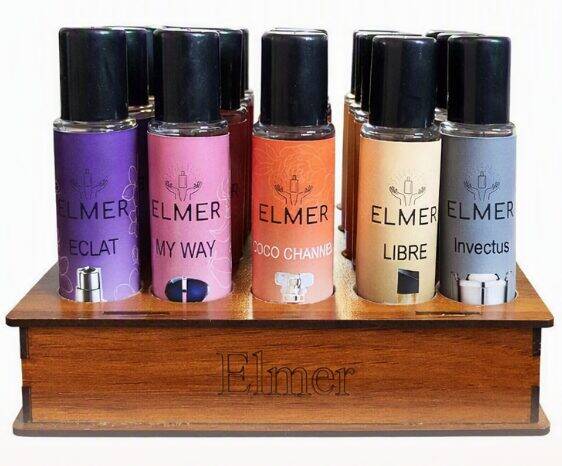 استند ادکلن ۲۰ عددی ELMER1 - ادو پرفیوم جیبی (اکلت، مای وی، کوکو شنل، لیبر، اینوکتوس)